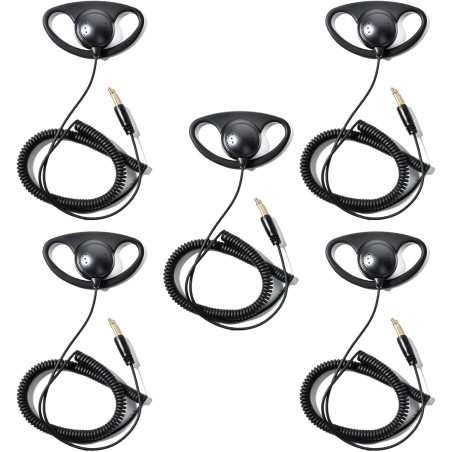 1 Pin 3.5mm Jack Headset 180° Joint Reception Only Walkie Talkie Earpiece Compatible avec Motorola Sepura Rexon Wouxun Kenwood B