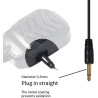 1 Pin 3.5mm Jack Headset 180° Joint Reception Only Walkie Talkie Earpiece Compatible avec Motorola Sepura Rexon Wouxun Kenwood B