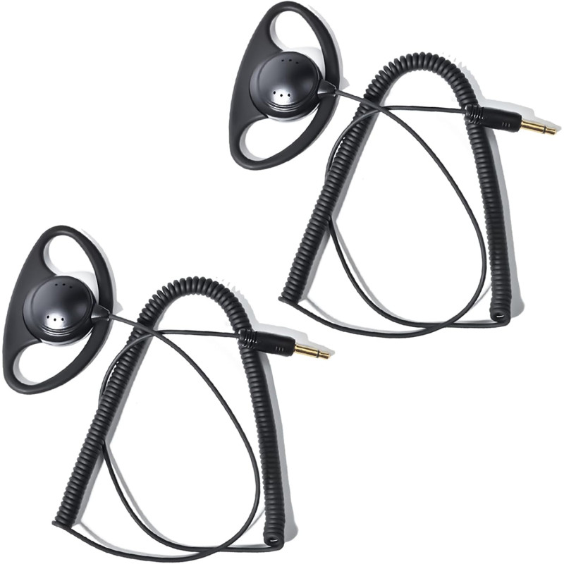 1 Pin 3.5mm Jack Headset 180° Joint Reception Only Walkie Talkie Earpiece Compatible avec Motorola Sepura Rexon Wouxun Kenwood B