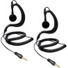 1 Pin 3.5mm Jack Headset 180° Joint Reception Only Walkie Talkie Earpiece Compatible avec Motorola Sepura Rexon Wouxun Kenwood B