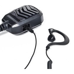 1 Pin 3.5mm Jack Headset 180° Joint Reception Only Walkie Talkie Earpiece Compatible avec Motorola Sepura Rexon Wouxun Kenwood B