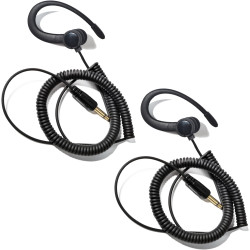 1 Pin 3.5mm Jack Headset 180° Joint Reception Only Walkie Talkie Earpiece Compatible avec Motorola Sepura Rexon Wouxun Kenwood B