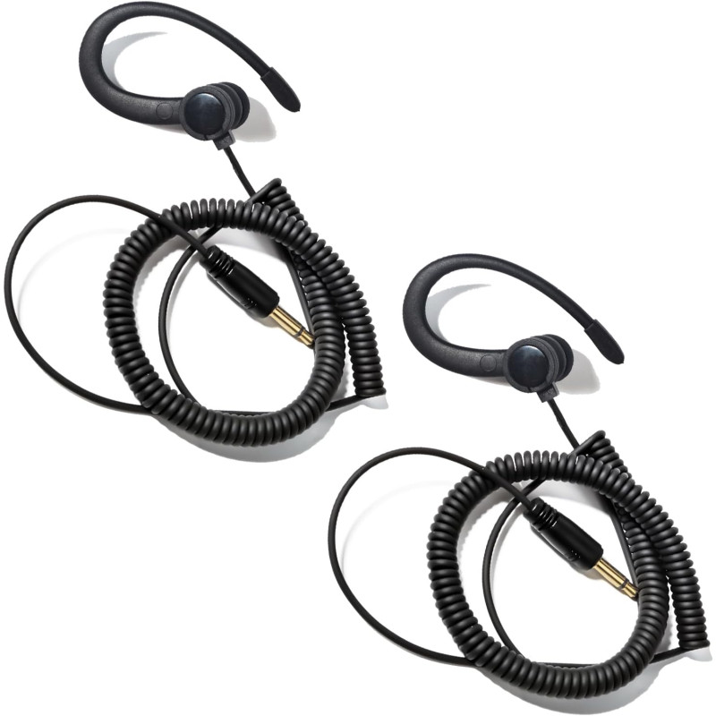 1 Pin 3.5mm Jack Headset 180° Joint Reception Only Walkie Talkie Earpiece Compatible avec Motorola Sepura Rexon Wouxun Kenwood B