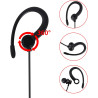 1 Pin 3.5mm Jack Headset 180° Joint Reception Only Walkie Talkie Earpiece Compatible avec Motorola Sepura Rexon Wouxun Kenwood B