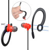 1 Pin 3.5mm Jack Headset 180° Joint Reception Only Walkie Talkie Earpiece Compatible avec Motorola Sepura Rexon Wouxun Kenwood B
