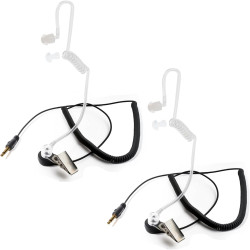 1 Pin 3.5mm Jack Headset 180° Joint Reception Only Walkie Talkie Earpiece Compatible avec Motorola Sepura Rexon Wouxun Kenwood B