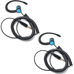 1 Pin 3.5mm Jack Headset 180° Joint Reception Only Walkie Talkie Earpiece Compatible avec Motorola Sepura Rexon Wouxun Kenwood B