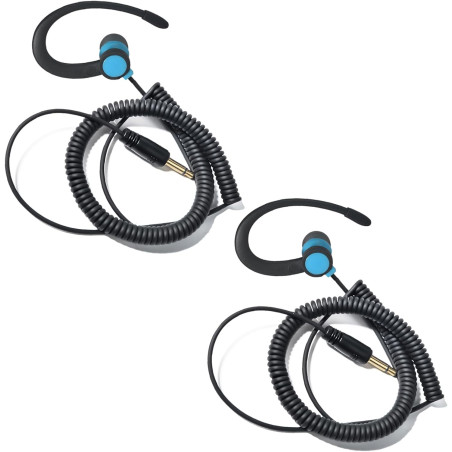 1 Pin 3.5mm Jack Headset 180° Joint Reception Only Walkie Talkie Earpiece Compatible avec Motorola Sepura Rexon Wouxun Kenwood B