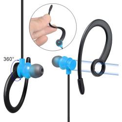1 Pin 3.5mm Jack Headset 180° Joint Reception Only Walkie Talkie Earpiece Compatible avec Motorola Sepura Rexon Wouxun Kenwood B