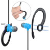 1 Pin 3.5mm Jack Headset 180° Joint Reception Only Walkie Talkie Earpiece Compatible avec Motorola Sepura Rexon Wouxun Kenwood B