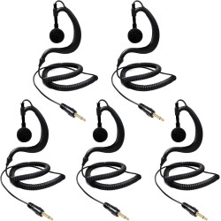 1 Pin 3.5mm Jack Headset 180° Joint Reception Only Walkie Talkie Earpiece Compatible avec Motorola Sepura Rexon Wouxun Kenwood B