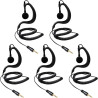 1 Pin 3.5mm Jack Headset 180° Joint Reception Only Walkie Talkie Earpiece Compatible avec Motorola Sepura Rexon Wouxun Kenwood B