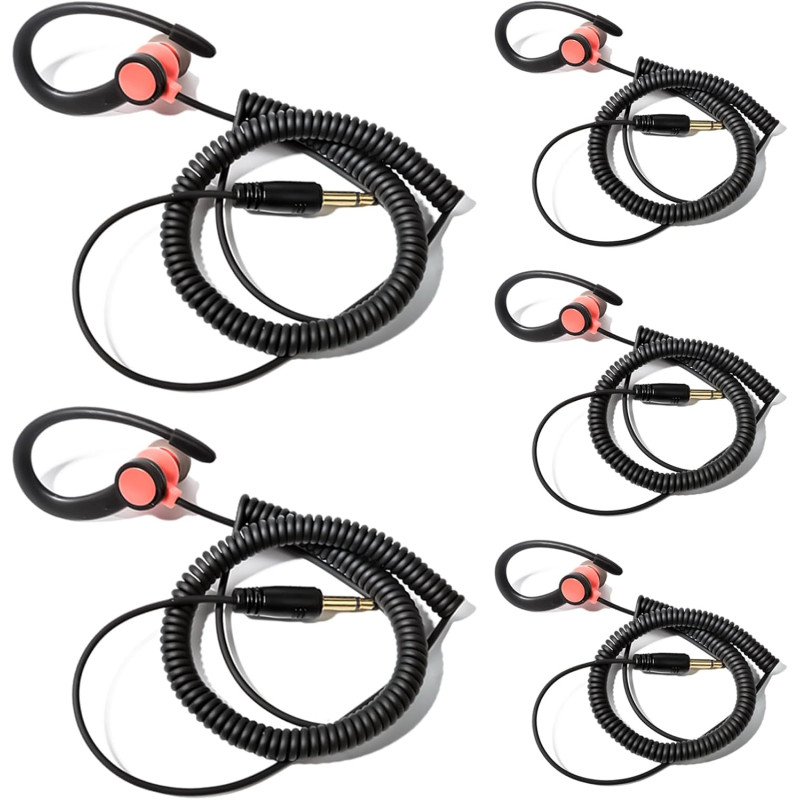 1 Pin 3.5mm Jack Headset 180° Joint Reception Only Walkie Talkie Earpiece Compatible avec Motorola Sepura Rexon Wouxun Kenwood B