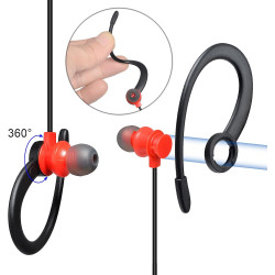1 Pin 3.5mm Jack Headset 180° Joint Reception Only Walkie Talkie Earpiece Compatible avec Motorola Sepura Rexon Wouxun Kenwood B
