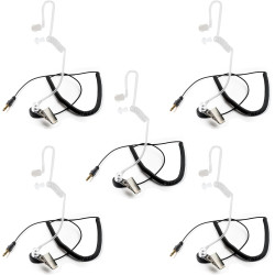 1 Pin 3.5mm Jack Headset 180° Joint Reception Only Walkie Talkie Earpiece Compatible avec Motorola Sepura Rexon Wouxun Kenwood B