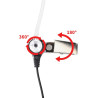 1 Pin 3.5mm Jack Headset 180° Joint Reception Only Walkie Talkie Earpiece Compatible avec Motorola Sepura Rexon Wouxun Kenwood B