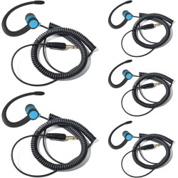 1 Pin 3.5mm Jack Headset 180° Joint Reception Only Walkie Talkie Earpiece Compatible avec Motorola Sepura Rexon Wouxun Kenwood B
