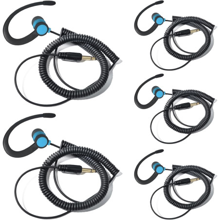 1 Pin 3.5mm Jack Headset 180° Joint Reception Only Walkie Talkie Earpiece Compatible avec Motorola Sepura Rexon Wouxun Kenwood B