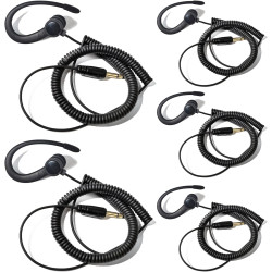 1 Pin 3.5mm Jack Headset 180° Joint Reception Only Walkie Talkie Earpiece Compatible avec Motorola Sepura Rexon Wouxun Kenwood B