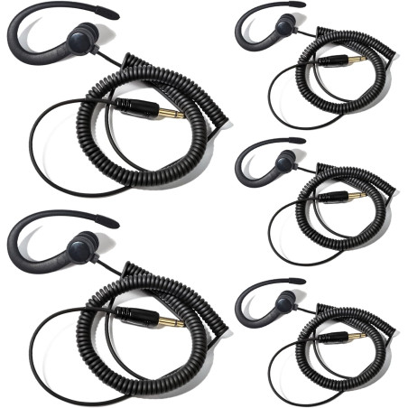1 Pin 3.5mm Jack Headset 180° Joint Reception Only Walkie Talkie Earpiece Compatible avec Motorola Sepura Rexon Wouxun Kenwood B