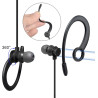 1 Pin 3.5mm Jack Headset 180° Joint Reception Only Walkie Talkie Earpiece Compatible avec Motorola Sepura Rexon Wouxun Kenwood B