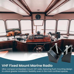 MMB-84 Kit de montage encastré pour radio VHF compatible avec la plupart des radios bidirectionnelles marines à montage fixe