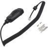 ZYWUOY MH-31 Microphone à ondes courtes, microphone à 8 broches avec bouton PTT et clip pour YAESU FT-450D FT-818 FT-857D FT-891