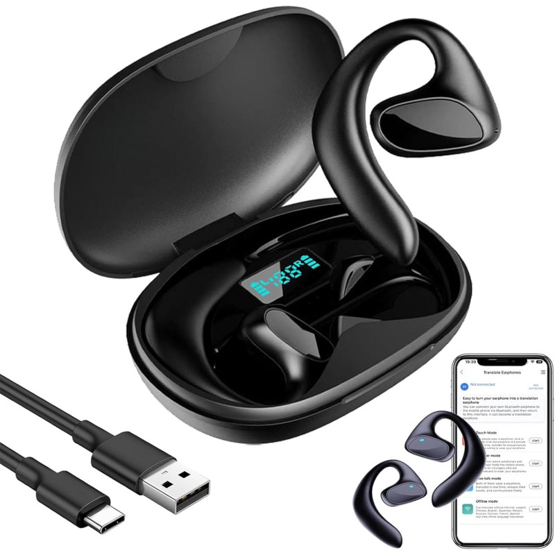 2026 Nouveau Meacode AI Translation Earbuds, Écouteur Traducteur Meacode avec 144 Langues, Indice d’Étanchéité IPX5, Réduction d