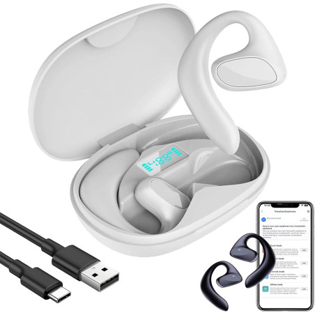 2026 Nouveau Meacode AI Translation Earbuds, Écouteur Traducteur Meacode avec 144 Langues, Indice d’Étanchéité IPX5, Réduction d