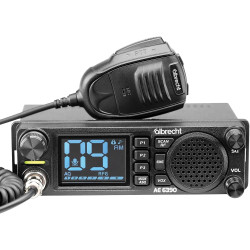 Albrecht AE 6390 12639 Radio CB, écran 2,4", Fonction Mains Libres VOX, Montage DIN, 40 canaux AM/FM, Haut-Parleur Avant 2 W, Re