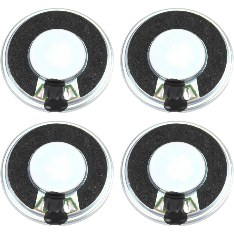 4 Haut-parleurs Ronds de 32 Mm 1 W 8 Ohms pour Appareils MP3/MP4 Radios de Sécurité Et Talkies-walkies (DIY).