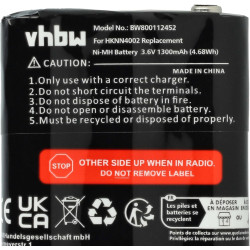 vhbw 10x Batterie Compatible avec Motorola Talkabout T5920, T9500, T5950, T8500, T62, T5900 Radio Talkie-walkie (1300mAh, 3,6V, 