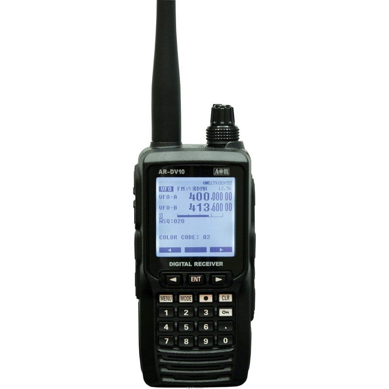 AOR AR-DV10 – Récepteur SDR Portatif Large Bande (100 kHz - 1300 MHz) | Scanner Numérique et Analogique pour DMR, Tetra, P25, NX