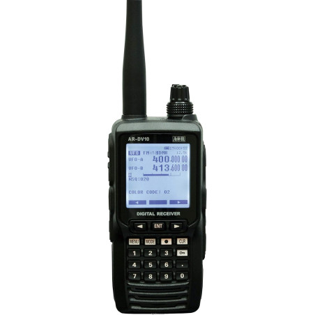 AOR AR-DV10 – Récepteur SDR Portatif Large Bande (100 kHz - 1300 MHz) | Scanner Numérique et Analogique pour DMR, Tetra, P25, NX