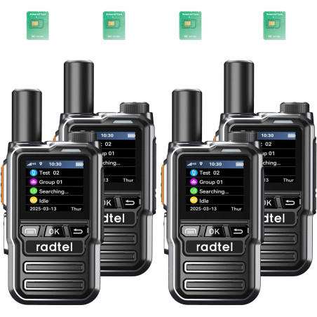 Radio Radtel P8 PoC (Push-to-Talk Via réseau cellulaire), Talkies-Walkies Portables à portée illimitée sur Tout Le Territoire, R