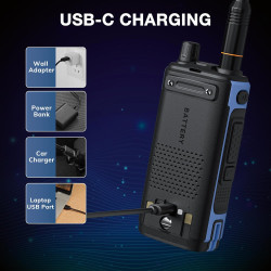 BAOFENG UV-7B Talkie-Walkie Radio Amateur Portable, sans Fil APP & Chirp Programmation, Tri-Bande Réception Aviation/FM, 1000CH,