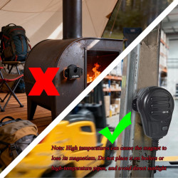 Support mural magnétique universel 3 en 1 pour talkie-walkie avec force d'aspiration de 7,5 kg, compatible avec Baofeng Quanshen