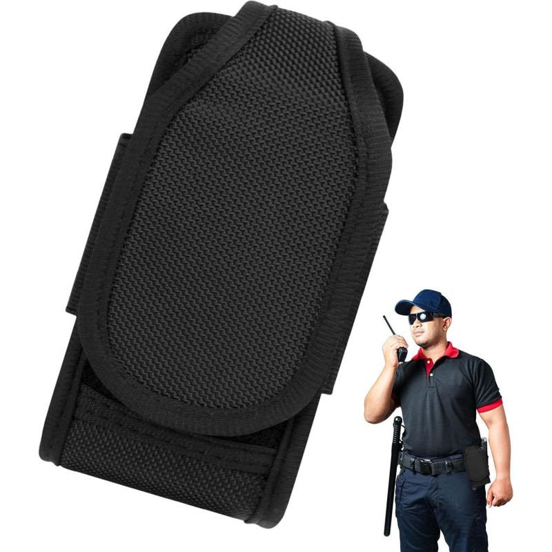 Pochette Ceinture Pour Talkie-walkie – Transport Sécurisé Pour Appareil, Forme Compacte, Design Noir Tactique, Taille 12,5 X 6,5