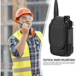Pochette Ceinture Pour Talkie-walkie – Transport Sécurisé Pour Appareil, Forme Compacte, Design Noir Tactique, Taille 12,5 X 6,5