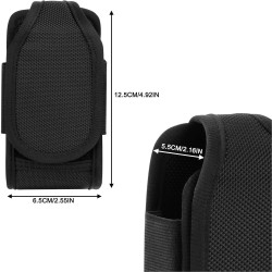 Pochette Ceinture Pour Talkie-walkie – Transport Sécurisé Pour Appareil, Forme Compacte, Design Noir Tactique, Taille 12,5 X 6,5