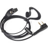UAYESOK | Casque PTT en forme de G | 2 broches pour radio | Compatible avec les talkies walkies Midland des séries G7/G7XT/G7 Pr