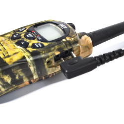UAYESOK | Casque PTT en forme de G | 2 broches pour radio | Compatible avec les talkies walkies Midland des séries G7/G7XT/G7 Pr