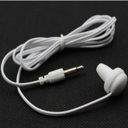 Lot de 10 écouteurs intra-auriculaires mono côté pour radio, hôpital, télévision, aide auditive (prise jack 3,5 mm)
