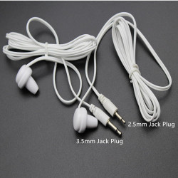 Lot de 10 écouteurs intra-auriculaires mono côté pour radio, hôpital, télévision, aide auditive (prise jack 3,5 mm)