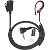 UAYESOK Oreillette radio pour talkie-walkie, crochet souple en forme de G, casque de sécurité avec micro PTT pour Motorola TLKR-