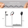 UAYESOK Oreillette radio pour talkie-walkie, crochet souple en forme de G, casque de sécurité avec micro PTT pour Motorola TLKR-
