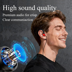UAYESOK Oreillette radio pour talkie-walkie, crochet souple en forme de G, casque de sécurité avec micro PTT pour Motorola TLKR-