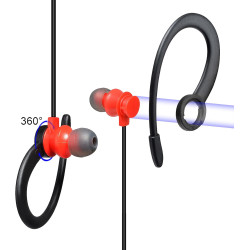 UAYESOK Oreillette radio pour talkie-walkie, crochet souple en forme de G, casque de sécurité avec micro PTT pour Motorola TLKR-