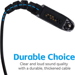 radtel Écouteur-Casque avec Micro PTT pour radios bidirectionnelles RT-950, RT-950 Pro et BJ-9000, Communication de Type Talkie-