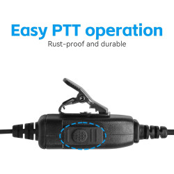 radtel Écouteur-Casque avec Micro PTT pour radios bidirectionnelles RT-950, RT-950 Pro et BJ-9000, Communication de Type Talkie-